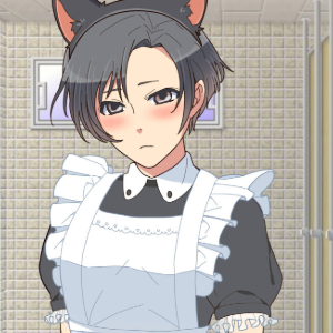 Anime cat boy maid trap
